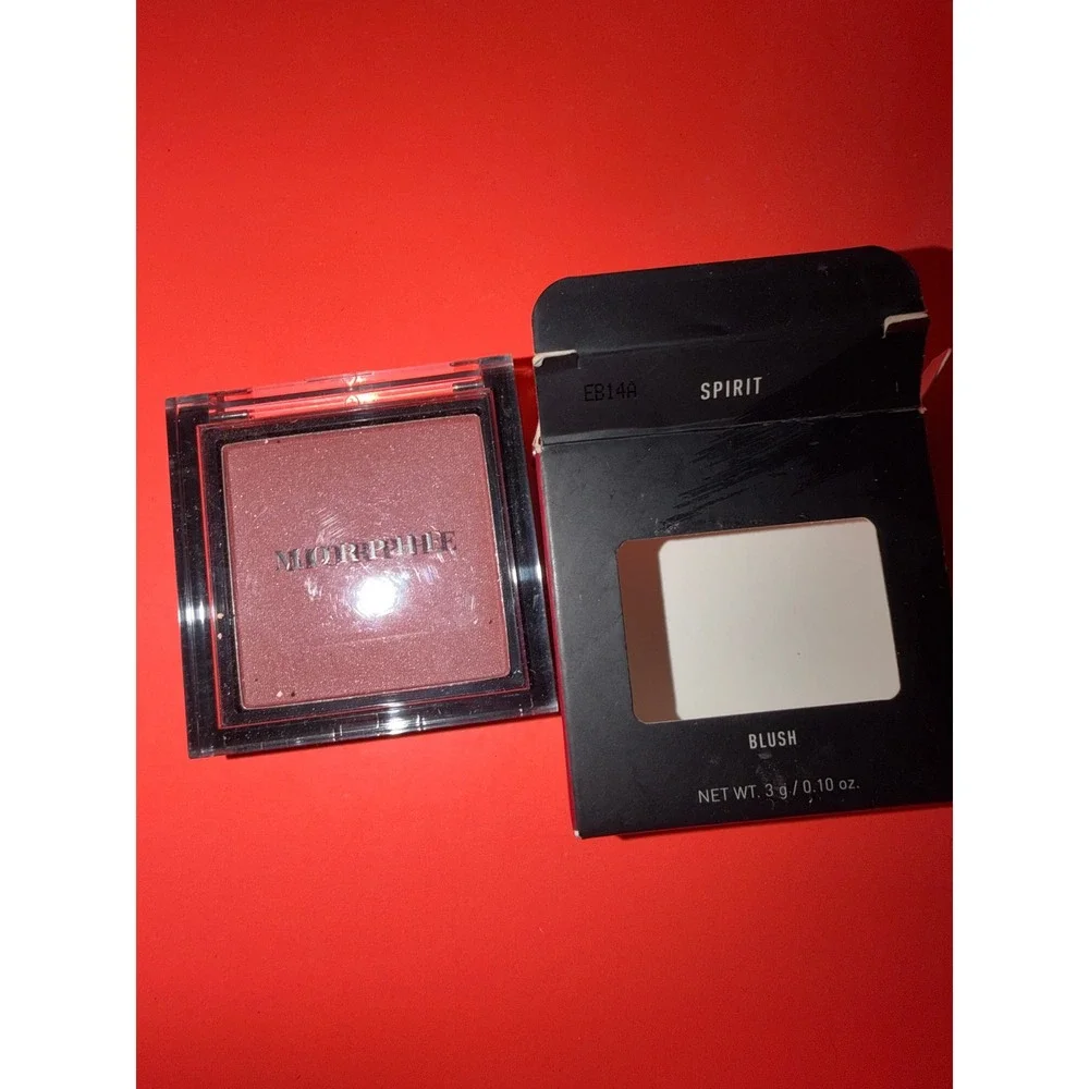 Morphe Blush Spirit Pressed Powder Shimmer High Pigment .10oz agave
